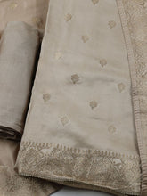 Woven Design Chanderi Unstitched Suit With Dupatta